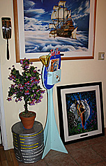 film negative cans as end table